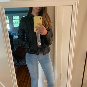 Juniors Faux-Leather Jacket (XS)